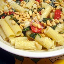Penne With Spinach and Two Cheeses recipe