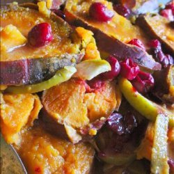 Maple Yams With Apples & Cranberries recipe