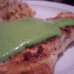 Grilled Chicken With Spinach and Pine Nut Pesto recipe