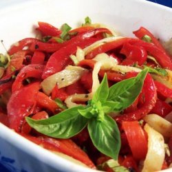 Roasted Peppers With Basil recipe