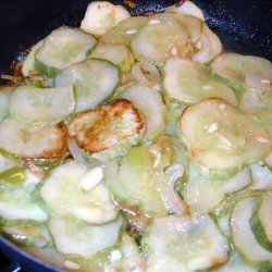 Fried Cucumbers With Leeks recipe