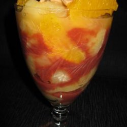 Microwaved Apples With Orange and Strawberry Sauce recipe