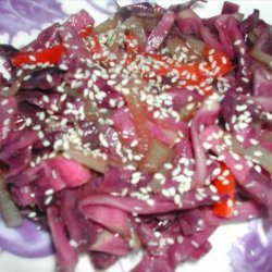 Red Cabbage Touched With Asian Flavors recipe