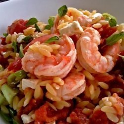 Shrimp With Orzo, Olives and Feta recipe