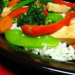 Stir-Fried Chicken With Gingered Vegetables recipe