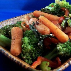 Ginger Carrots and Broccoli With Sesame Seeds recipe