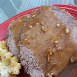 Beef Roast With Golden Mushroom Gravy recipe