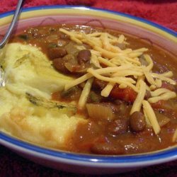 Mexican-Style Chili With Polenta Squares recipe