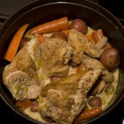 Chicken in Riesling (Coq Au Vin Blanc) recipe
