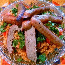Tunisian Couscous Salad With Grilled Sausages recipe