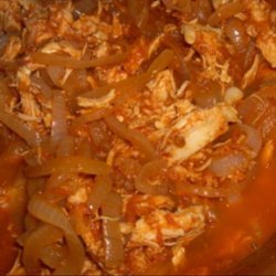 Shredded Chicken for Tostadas (Tinga) recipe