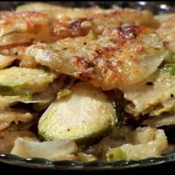 Roasted Brussels Sprouts and Potato Gratin recipe