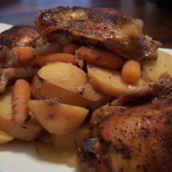 Braised Chicken Thighs With Carrots and Potatoes recipe