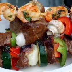 Steak and Vegetable Kabobs recipe