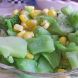 Steamed Broccoli and Corn with Marjoram recipe
