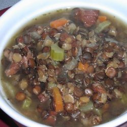 1-Hour  Smoky Ham and Lentil Soup recipe