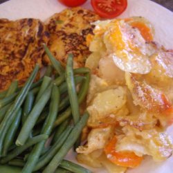 Microwaved Scalloped Potatoes and Carrots recipe