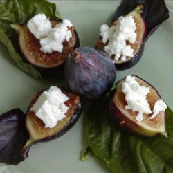 Grilled Figs Topped with Feta Cheese recipe