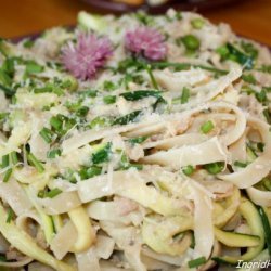 Zucchini and Tuna Pappardelle recipe