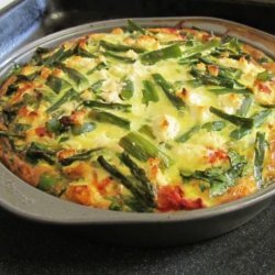 Spring Hash Brown Quiche With Asparagus and Goat Cheese recipe