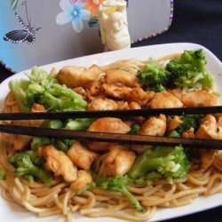 Asian Noodles With Chicken and Scallions recipe