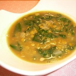 Curried Red Lentil and Spinach Soup recipe