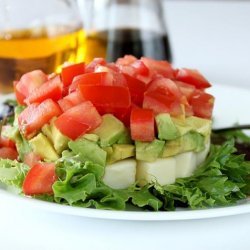 Avocado, Tomato and Mozzarella Tower Salad recipe