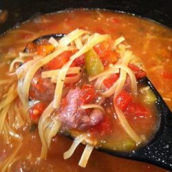 Hearty Steak Soup With Noodles recipe
