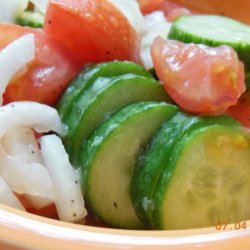 Grandma's Cowcumber Salad (Vegan Friendly) recipe