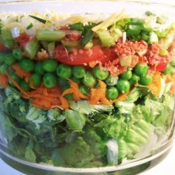 Skinny Bride's Guide to Layered Vegetable Salad recipe