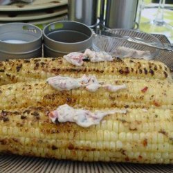 Grilled Corn on the Cob With Roasted Red Pepper Mayonnaise recipe
