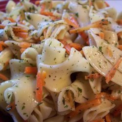 Noodles and Shredded Herbed Carrots recipe