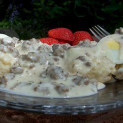 Egg, Sausage, Biscuits and Gravy recipe