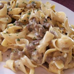 Cheesy Beef and Egg Noodles recipe