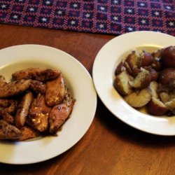 Apricot Poppy Chicken With Dill Potatoes recipe