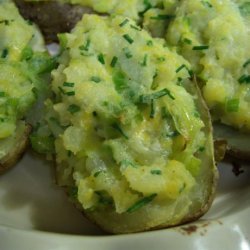 Twice-Baked Potatoes With Leeks recipe