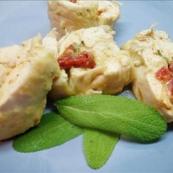 Fontina Cheese and Red Sweet Pepper Stuffed Chicken Breasts recipe