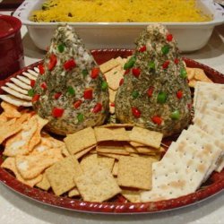 Appetizer Cheese Trees or Snowmen recipe