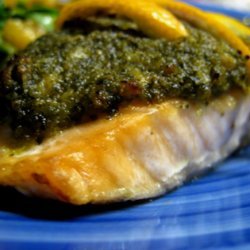 Salmon With Pesto Crust recipe