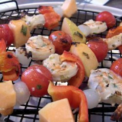 Shrimp, Cantaloupe  Kabobs recipe