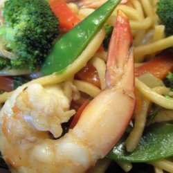 Sweet Chilli Prawn/Shrimp and Basil Noodles recipe