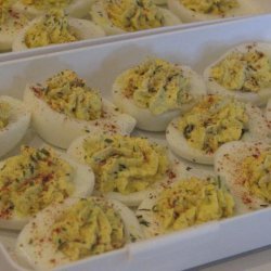 Lemon Caper Stuffed Eggs recipe