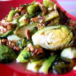 Candied Brussels Sprouts and Almonds With Amaretto Glaze recipe