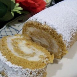 Pumpkin Cake Roll With Cream Cheese Filling recipe