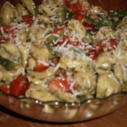 Pesto Tortellini Salad With Grape Tomatoes recipe