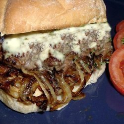 Andouille & Beef Burgers With Blue Cheese recipe