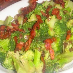 Broccoli With Balsamic-Bacon Vinaigrette Sauce recipe