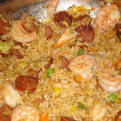 Shrimp & Sausage With Saffron Rice recipe