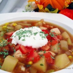 Green Chile, Chicken, and Corn Soup recipe