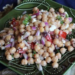 5-Minute Greek Garbanzo Bean Salad recipe